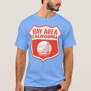 Bay Area California Retro Shield White T-Shirt