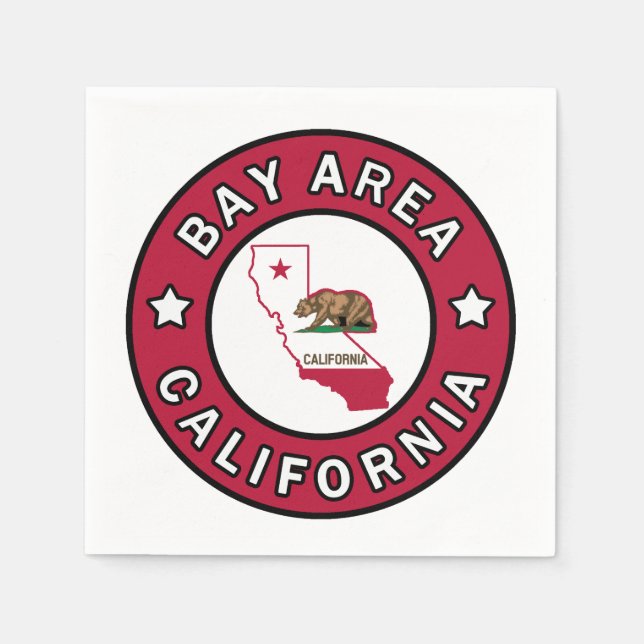 Bay Area California Serviette (Vorderseite)