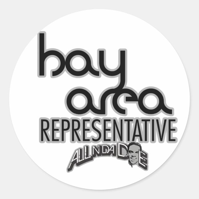 Bay Area Repräsentant Runder Aufkleber (Vorderseite)