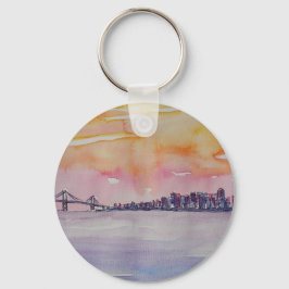 Bay Area Skyline San Francisco mit Oakland Bridge Schlüsselanhänger