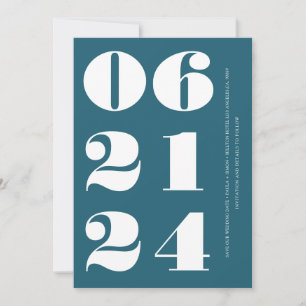 Bay Blue ist sauber, modern und minimalistisch Einladung