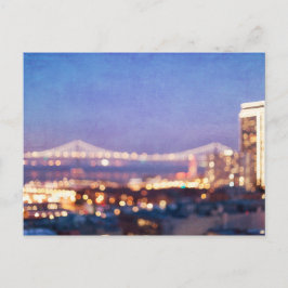 Bay Bridge Glow Fine Art Fotografy Postcard Postkarte