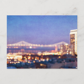 Bay Bridge Glow Fine Art Fotografy Postcard Postkarte