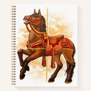 Bay Carousel Horse Notebook Notizbuch