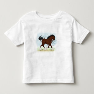 Bay Clydesdale Pferde Anatomische Übersicht Erzie Kleinkind T-shirt