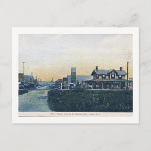 Bay Head, New Jersey, Main St, Vintag Postkarte