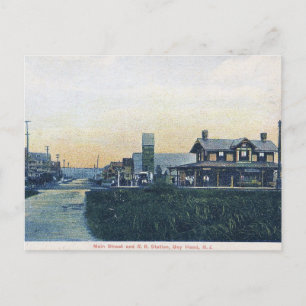 Bay Head, New Jersey, Main St, Vintag Style Postkarte