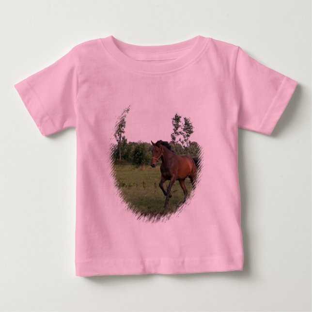 Bay Horse auf Kleinkind T - Shirt (Vorderseite)