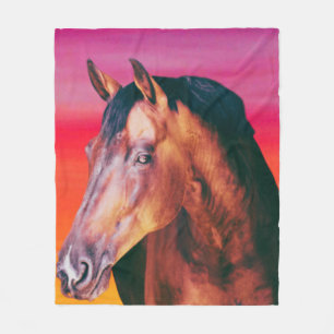Bay Horse Gradient Fleecedecke