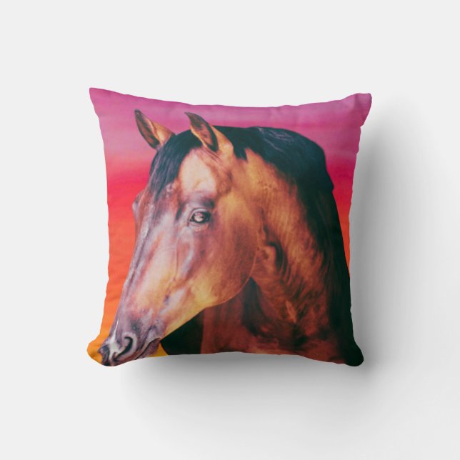 Bay Horse Gradient Kissen (Vorderseite)