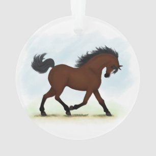 Bay Horse mit Blaze Ornament