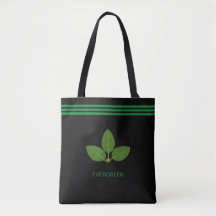Bay Leaf Pflanze auf der Green & Black Tote Tasche