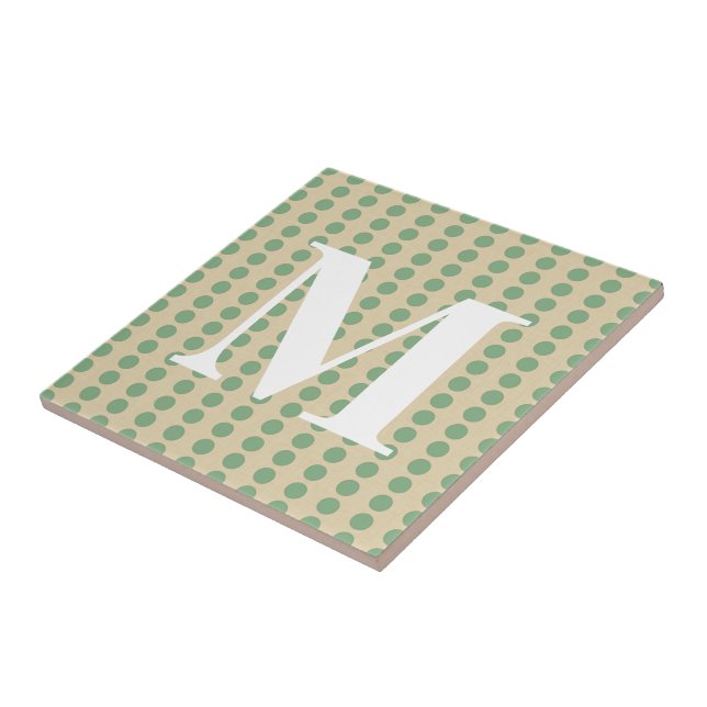 Bay Leaf Spice Moods Punkte mit Monogramm Fliese (Seite)