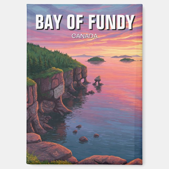Bay of Fundy Nova Scotia Kanada Magnet (Vorderseite)