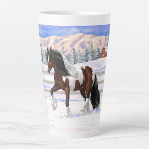 Bay Pinto Brown Skewbald Sinti und Roma Vanner Tin Milchtasse