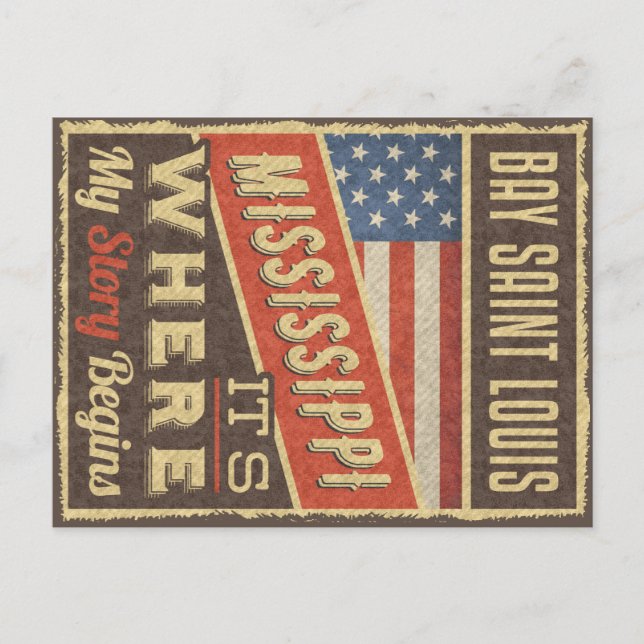 Bay Saint Louis Mississippi Postkarte (Vorderseite)