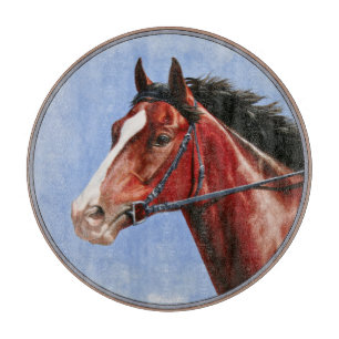 Bay Thoroughbred Race Pferd Schneidebrett