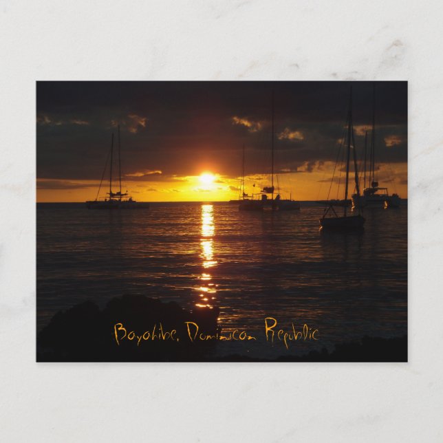 Bayahibe Sunset, Bayahibe, Dominikanische Republik Postkarte (Vorderseite)