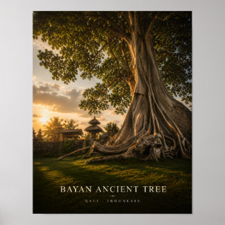 Bayan-Urwaldbaum Bali Poster