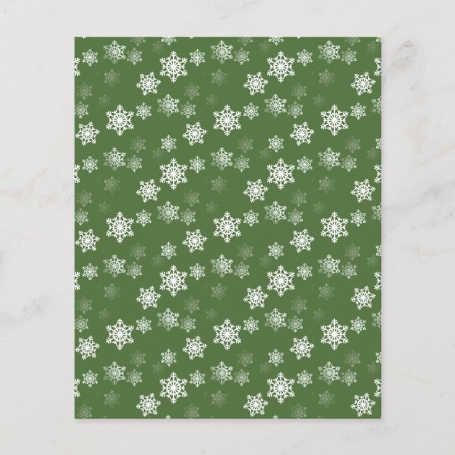Bayberry Green und White Snow Flake Flurries Flyer (Vorne)