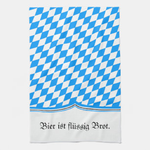 Bayerisch Blau Weiß Geschirrtuch