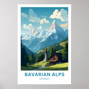 Bayerische Alpen Deutschland Reisen Print Poster