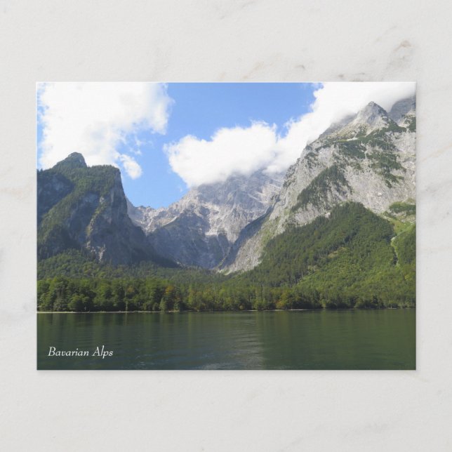 Bayerische Alpen Postkarte (Vorderseite)