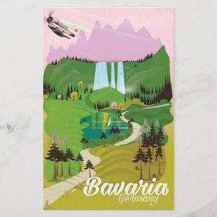 Bayerische Deutschland Landschaft Reise Druck Briefpapier