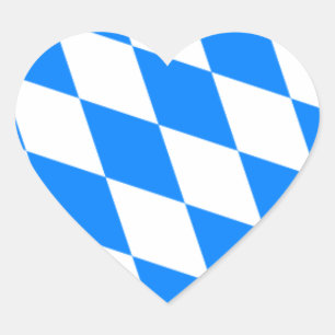 Bayerische Flagge - Bayerische Flagge Herz-Aufkleber