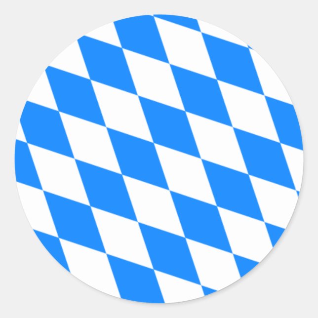Bayerische Flagge - Bayerische Küche Runder Aufkleber (Vorderseite)