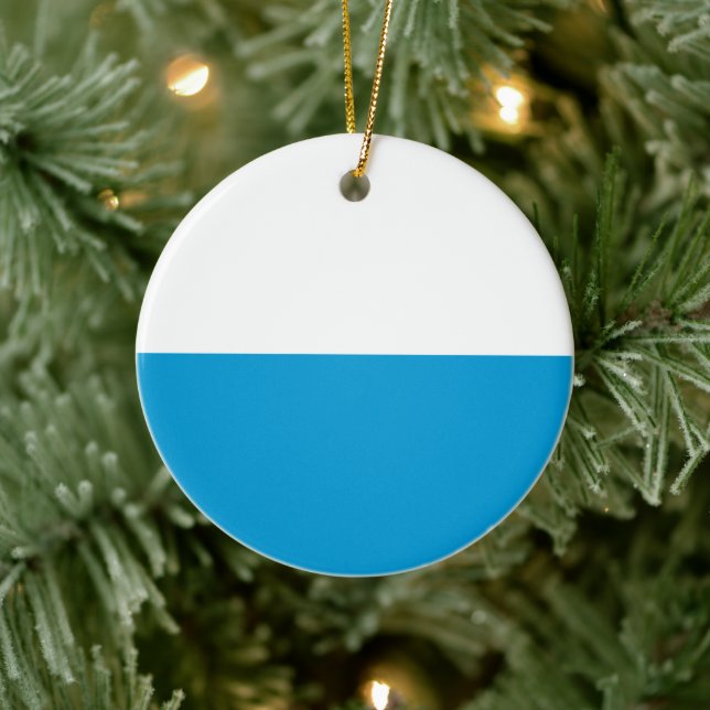 Bayerische Flagge Keramik Ornament (Baum)