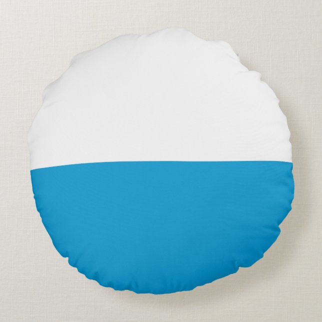 Bayerische Flagge Rundes Kissen (Rückseite)