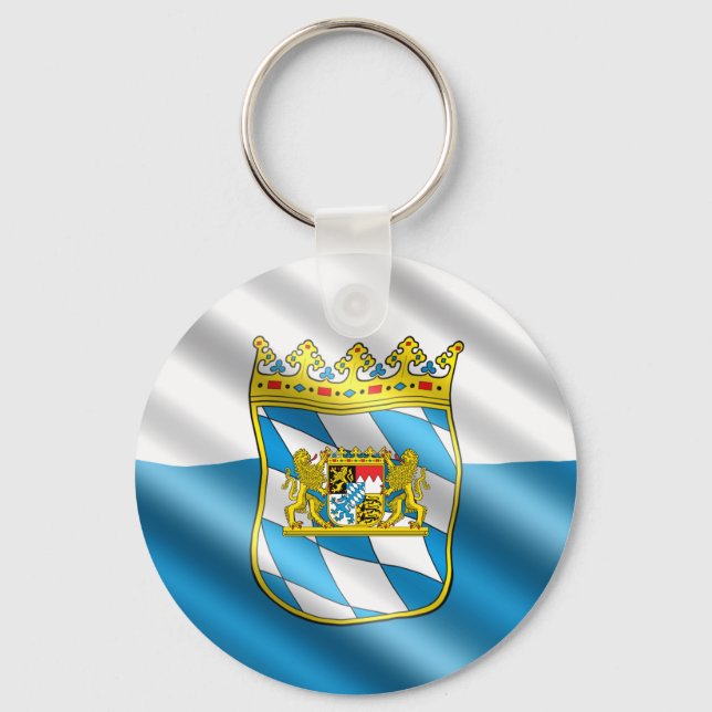 Bayerische Flagge Schlüsselanhänger (Vorderseite)