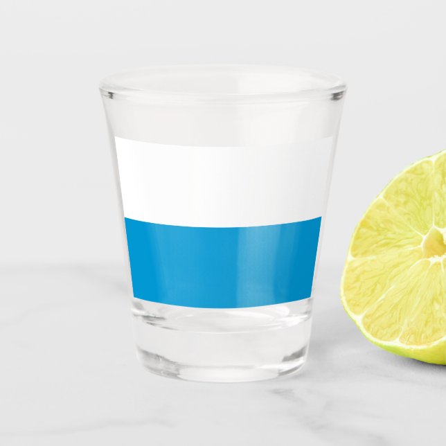 Bayerische Flagge Schnapsglas (Vorderseite)