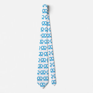 Bayerische Flaggenfarben Blue Pretzel Oktoberfest Krawatte