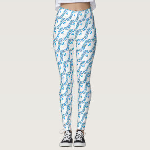 Bayerische Flaggenfarben Niedliche Oktoberfest-Leg Leggings