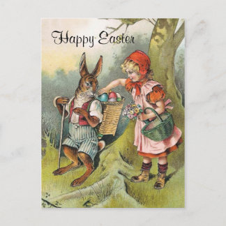 Bayerische Osterhasen-viktorianische Feiertagspostkarte
