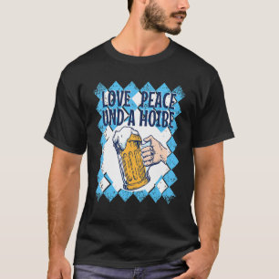Bayerische Redewendungen Boarisch Liebe Peace & A  T-Shirt