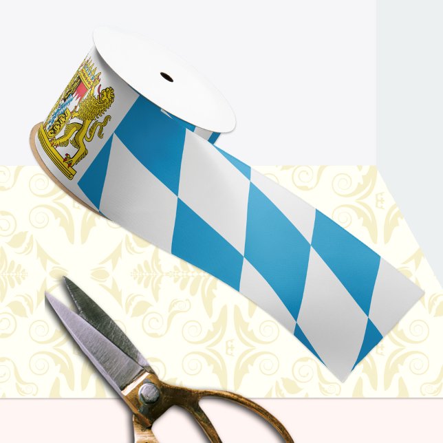 Bayerische Ribbon, Emblem, patriotisch, Bayerische Satinband (Von Creator hochgeladen)