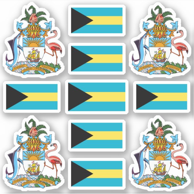 bayerische Staat-Symbole / Wappen und Fahne Aufkleber (Vorderseite)