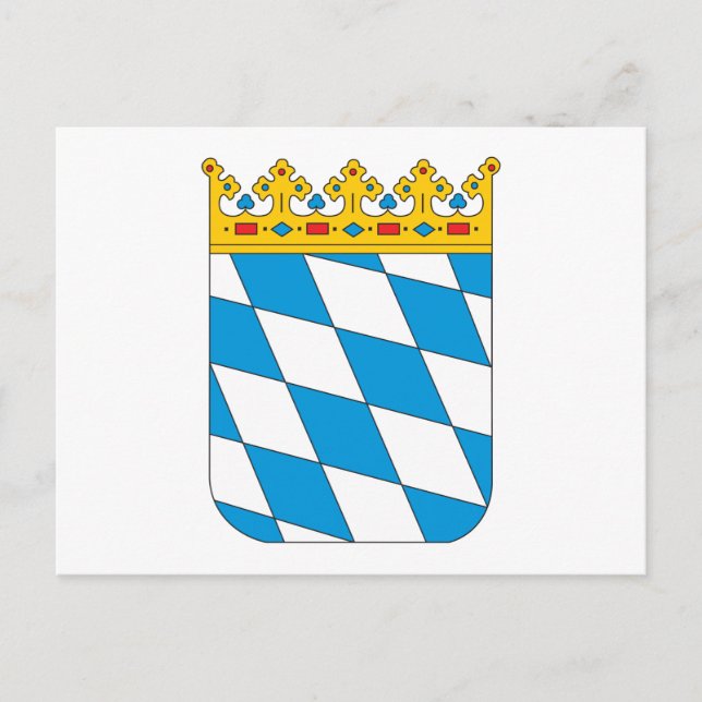 Bayerische Wappen Postkarte (Vorderseite)