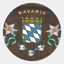 Bayerische Wappendecke Runder Aufkleber