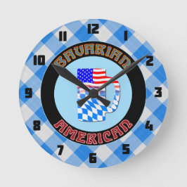 Bayerischer Amerikaner Bierstein Runde Wanduhr