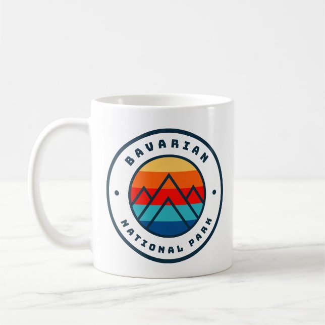 Bayerischer Nationalpark Deutschland Minimalistisc Kaffeetasse (Links)