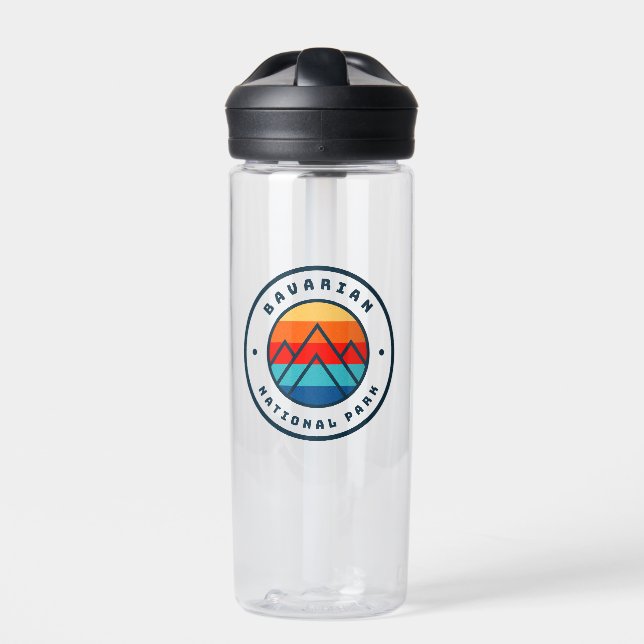 Bayerischer Nationalpark Deutschland Minimalistisc Trinkflasche (Vorderseite)