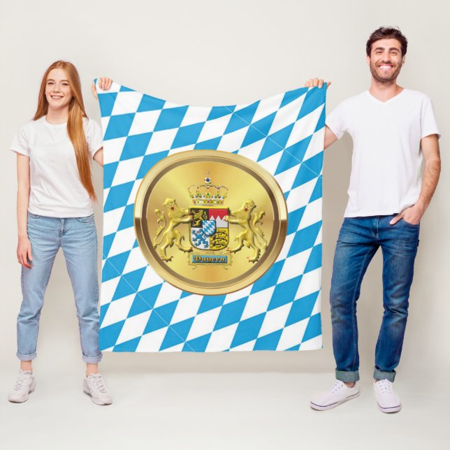Bayerischer Wappen-Deckblatt Fleecedecke (Beispiel)