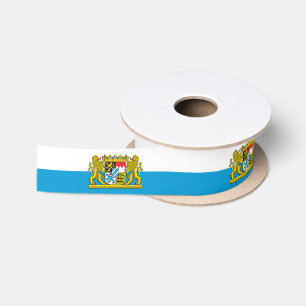 Bayerisches Band, Emblem und bayerische Flaggenfar Satinband