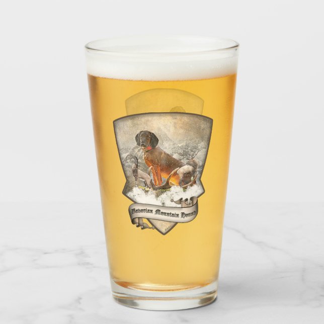 Bayerisches Berghaus, Kunst Glas (Rückseite (gefüllt))