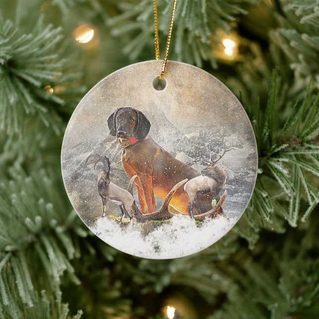 Bayerisches Berghaus, Kunst Keramik Ornament (Baum)