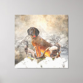 Bayerisches Berghaus, Kunst Leinwanddruck